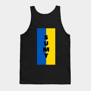 Sumy City in Ukrainian Flag Vertical Tank Top